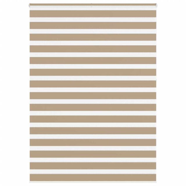 Berkfield Home Zebra Blind Sand Brown 165x230 cm Fabric Width 160.9 cm Polyester - image 1