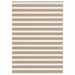 Berkfield Home Zebra Blind Sand Brown 165x230 cm Fabric Width 160.9 cm Polyester