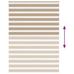 Berkfield Home Zebra Blind Sand Brown 165x230 cm Fabric Width 160.9 cm Polyester - thumbnail 5