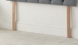 "Somnior Premier Plush Velvet 32"" Upholstered Divan Bed Headboard in Dark Grey - Size: Small Single" - thumbnail 2
