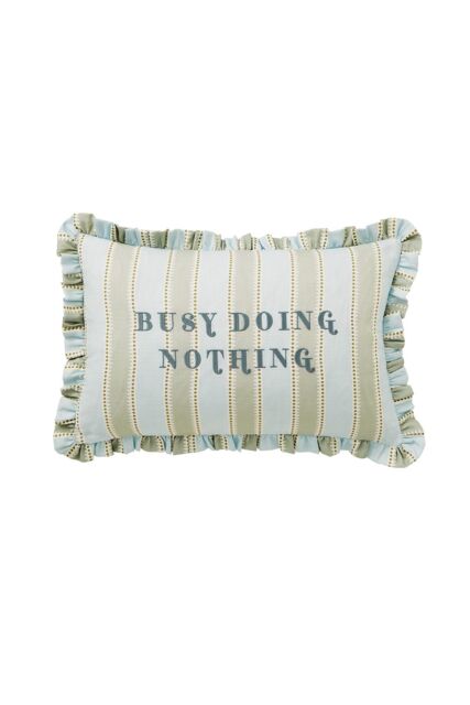 YVONNE ELLEN 'Busy Doing Nothing' Cotton Cushion - Size: 40 cm x 60 cm - image 1