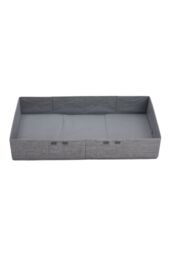 Living and Home Under Bed Fabric Clothes Organizer with Lid in Grey - thumbnail 5