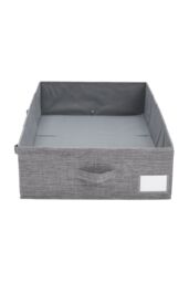 Living and Home Under Bed Fabric Clothes Organizer with Lid in Grey - thumbnail 4