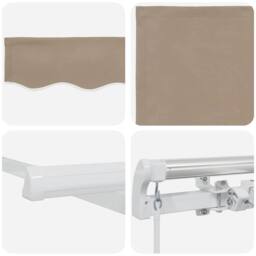 Berkfield Home Manual Retractable Awning Beige 350x250 cm - thumbnail 8