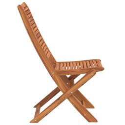 Berkfield Home Folding Garden Chairs 2 pcs Solid Wood Acacia in Brown - thumbnail 5