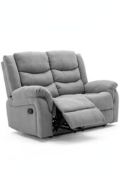 More4Homes Seattle Manual Fabric Recliner 2 Seater Sofa in Grey - thumbnail 3