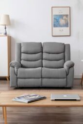 More4Homes Seattle Manual Fabric Recliner 2 Seater Sofa in Grey - thumbnail 6