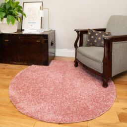 Kukoon Baby Pink Soft Value Shaggy Living Area Rug - Size: 133 cm x 190 cm - thumbnail 5