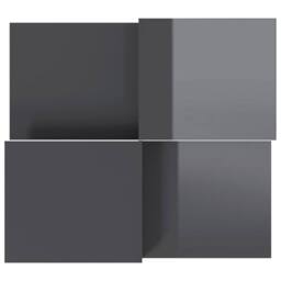 Berkfield Home Coffee Tables 2 pcs High Gloss Grey Engineered Wood - thumbnail 6