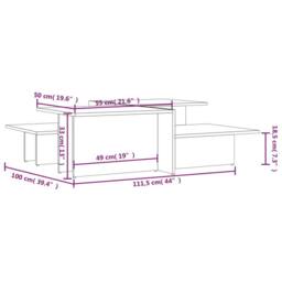 Berkfield Home Coffee Tables 2 pcs High Gloss Grey Engineered Wood - thumbnail 8
