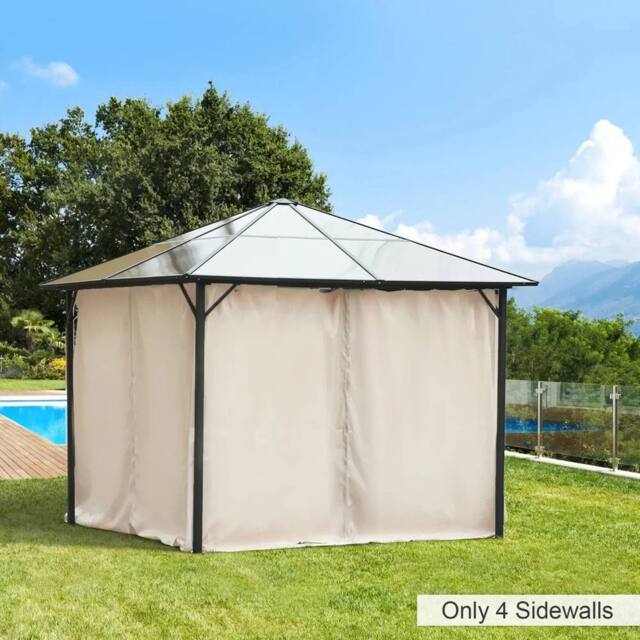 Kelvenix 3 x 3m Gazebo Replacement Side Panels Privacy Curtains in Beige - Size: 0.6m2 - image 1