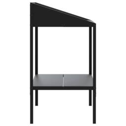 Berkfield Home Plant Stand Anthracite 56.5x54.5x100 cm Galvanised Steel in Dark Grey - thumbnail 4