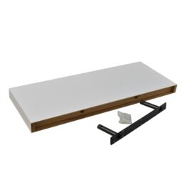 Harbour Housewares 6x 60cm Floating Wall Shelves - Wall Mountable for Storage & Display in White - Size: 6x 60 cm - thumbnail 4