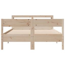 Berkfield Home Decorative Bed Frame without Mattress 120x200 cm Solid Wood Pine in Natural - Size: Small Double - thumbnail 4