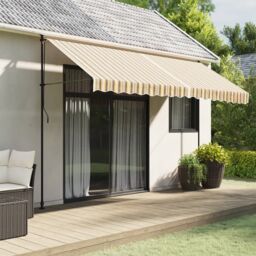 Berkfield Home Replacement Fabric for Awning Multicolour Stripe 4x3 m - thumbnail 1