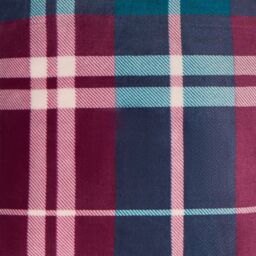 OHS 2 Pack Winsford Check Decorative Square Cushion Covers, Burgundy - Size: 45 cm x 45 cm - thumbnail 4