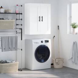 Berkfield Home Wall Mounted Cabinet White 69.5x34x90 cm Engineered Wood - thumbnail 1