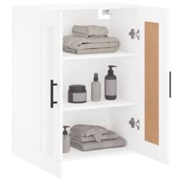 Berkfield Home Wall Mounted Cabinet White 69.5x34x90 cm Engineered Wood - thumbnail 5