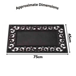 Marco Paul Black Rubber Door Mat Frame - Size: 45 cm x 75 cm - thumbnail 2