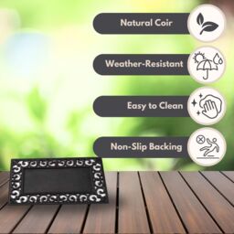 Marco Paul Black Rubber Door Mat Frame - Size: 45 cm x 75 cm - thumbnail 4