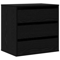 Berkfield Home Modern Corner Chest of Drawers Black Oak 60x41x58 cm Engineered Wood - Size: 60 x 41 x 58 cm - thumbnail 3