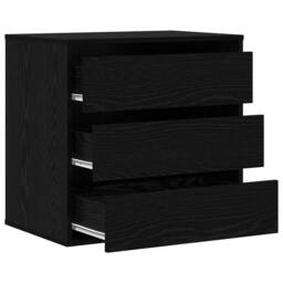 Berkfield Home Modern Corner Chest of Drawers Black Oak 60x41x58 cm Engineered Wood - Size: 60 x 41 x 58 cm - thumbnail 5