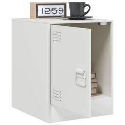 Berkfield Home Stylish Bedside Cabinets 2 pcs White 34.5x39x44 cm Steel - thumbnail 4