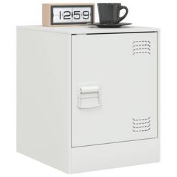 Berkfield Home Stylish Bedside Cabinets 2 pcs White 34.5x39x44 cm Steel - thumbnail 1