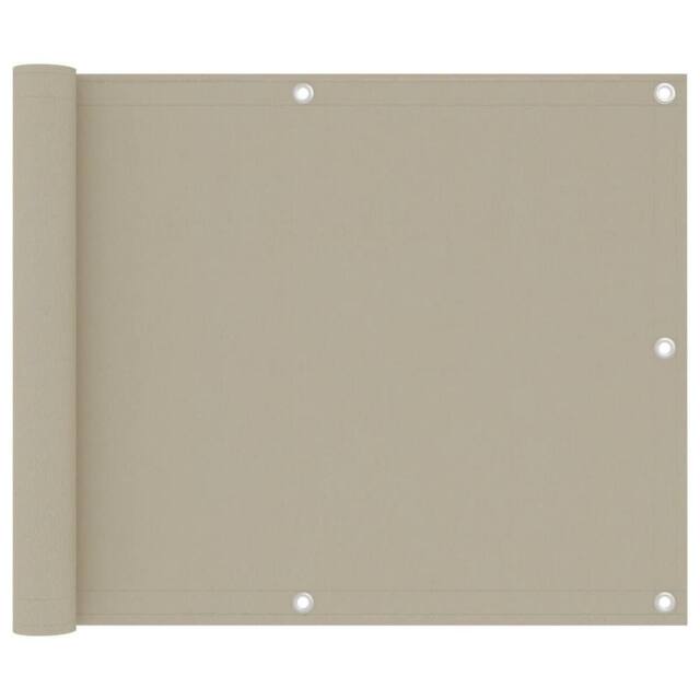 Berkfield Home Balcony Screen Beige 75x300 cm Oxford Fabric - image 1