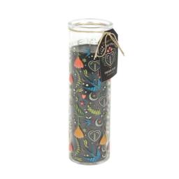Something Different Midnight Bloom French Tulip Print Tube Candle in Black - thumbnail 1