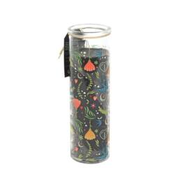 Something Different Midnight Bloom French Tulip Print Tube Candle in Black - thumbnail 2