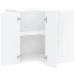 Berkfield Home Kitchen Wall Corner Cabinet Kalmar High Gloss White Engineered Wood - thumbnail 5