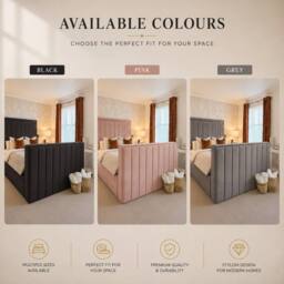 Stratus Interiors Modern Lined TV Panel Bed with Integrated TV Lift - Non Storage in Pink - Size: Super King - thumbnail 5