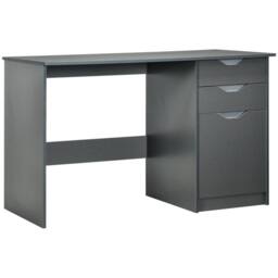 Wyld Haus Sareco 120cm High Gloss Grey Home Office Desk Drawers & Storage - thumbnail 2