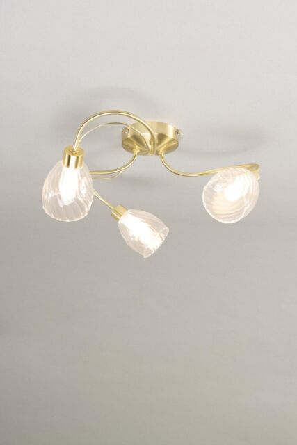 BHS Lighting Arya Semi Flush Ceiling Light in Gold - image 1