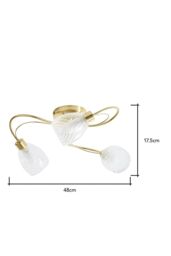 BHS Lighting Arya Semi Flush Ceiling Light in Gold - thumbnail 5