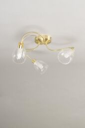 BHS Lighting Arya Semi Flush Ceiling Light in Gold - thumbnail 2