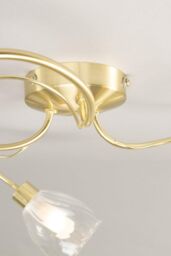 BHS Lighting Arya Semi Flush Ceiling Light in Gold - thumbnail 3