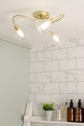 BHS Lighting Arya Semi Flush Ceiling Light in Gold - thumbnail 4