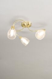 BHS Lighting Arya Semi Flush Ceiling Light in Gold - thumbnail 1