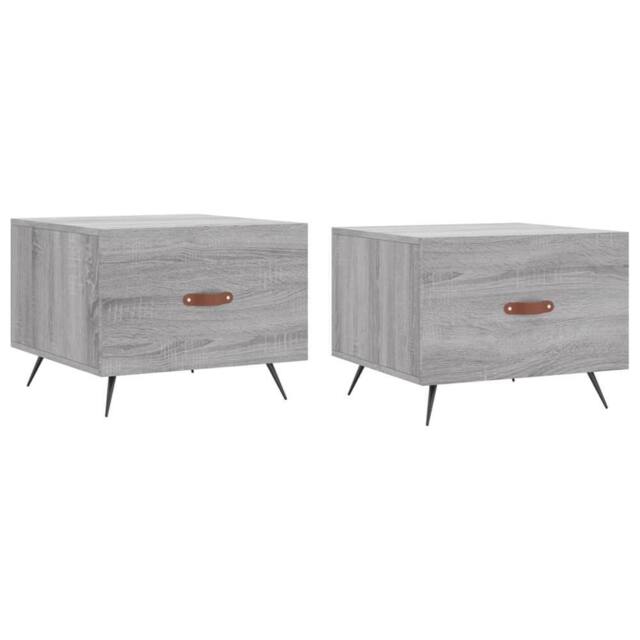 Berkfield Home Coffee Tables 2 pcs Grey Sonoma 50x50x40 cm Engineered Wood - Size: 50 x 50 x 40 cm - image 1