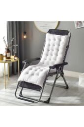 Living and Home 110 x 40cm Soft Sherpa Fleece Chair Pad with Non-Slip Backing Cosy Home Decor in White - Size: 110 x 40 cm - thumbnail 1