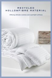 Snuggledown Scandinavian Hollowfibre 13.5 Tog Winter Duvet With 2 Pillows in White - Size: King - thumbnail 2