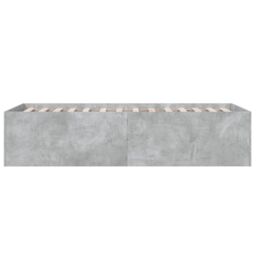 Berkfield Home Bed Frame without Mattress Concrete Grey 75x190 cm Small Single - thumbnail 5