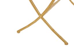 Orsina Set Of 2 Bamboo Design Side Tables, Rectangular Nesting Table, Luxe Gold Finish Bedside Table, Accent Tables - thumbnail 5