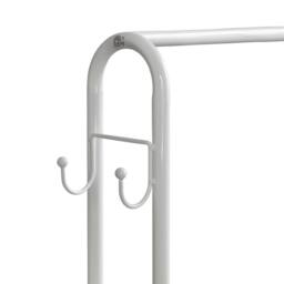 VOGREX 5ft Clothes Rail 2 Shelves White Coated - thumbnail 4