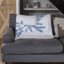 Benjamin Tate Design Christmas Holiday Frame With Pine Branches Blanket in Natural - Size: 120 cm x 150 cm - thumbnail 2