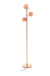 Orsina Chrome Floor Lamp With Three Dome Shades, Adjustable Arched Frame With Chrome Finish, 3 Light Floor Lamp in Gold - thumbnail 1