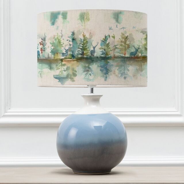 Voyage Maison Neso Ta Table Lamp With Wilderness Eva Lampshade in Blue - image 1