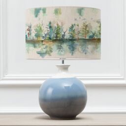 Voyage Maison Neso Ta Table Lamp With Wilderness Eva Lampshade in Blue - thumbnail 1
